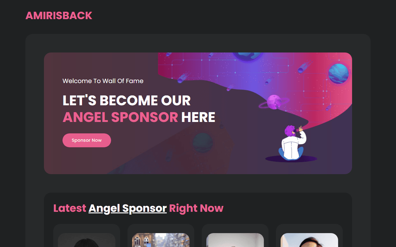 Wall of Fame — Angel Sponsor